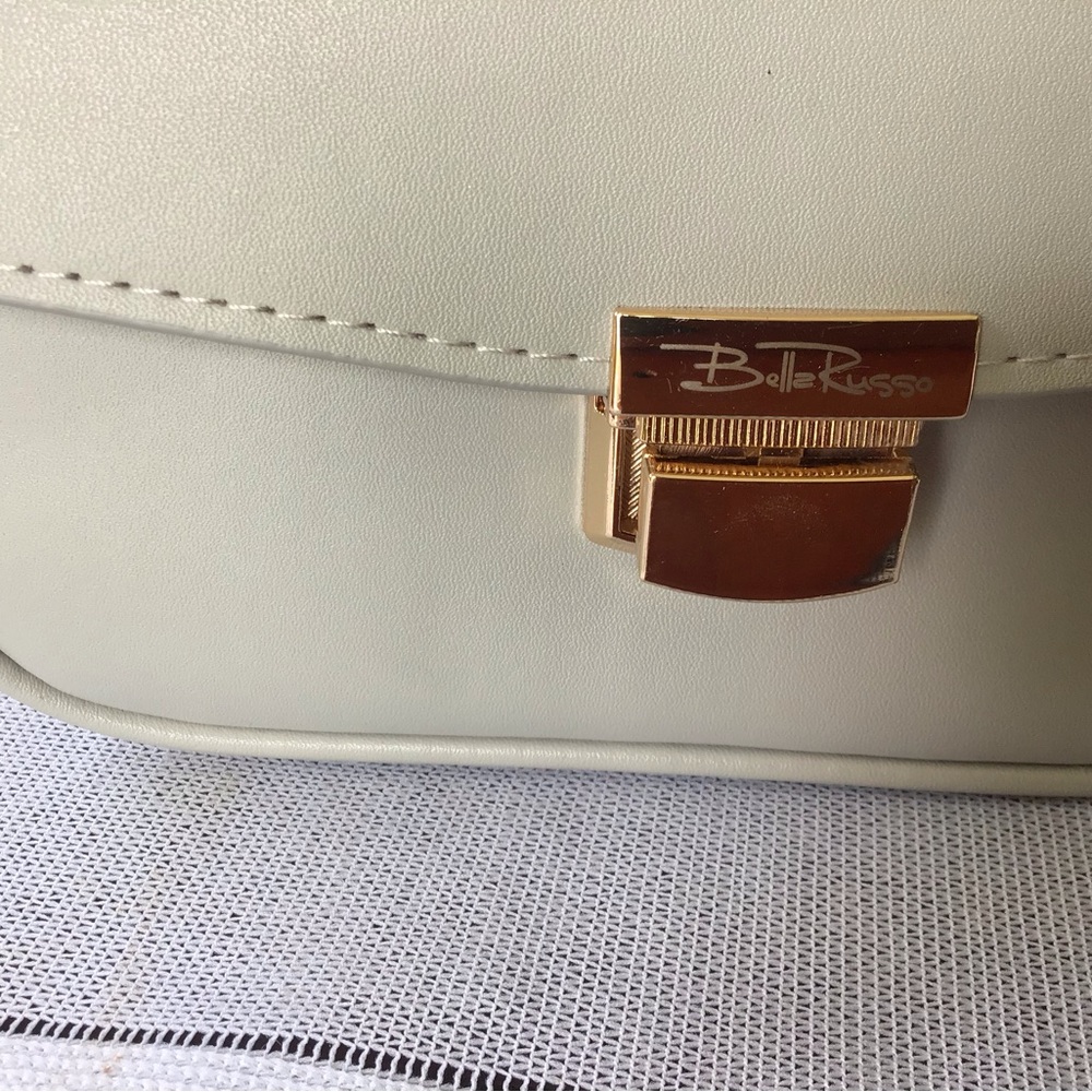 Chic Cream Mini Bag with Gold Accents - Picture 2 of 3